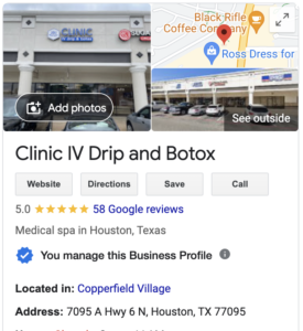 Clinic iv drip and botox